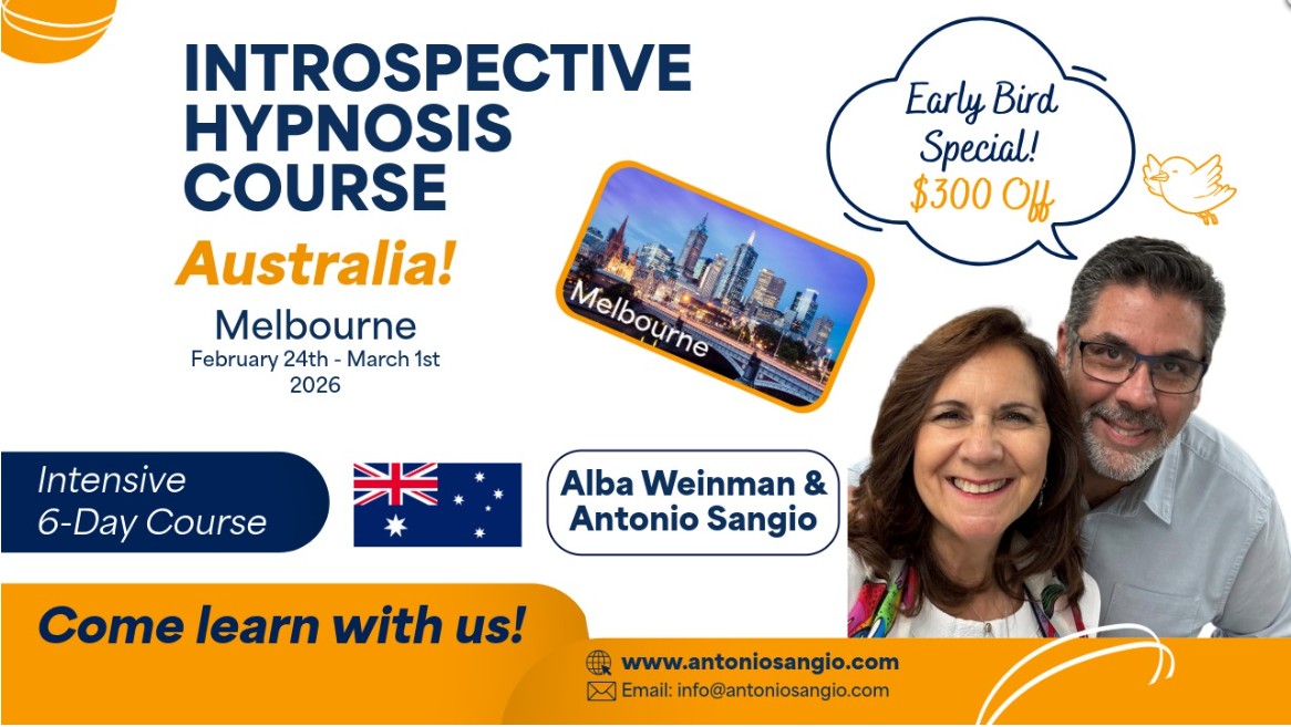 LIVE 6-Day Introspective Hypnosis Course - Melbourne, AUSTRALIA- Alba Weinman & Antonio Sangio FEB 2026